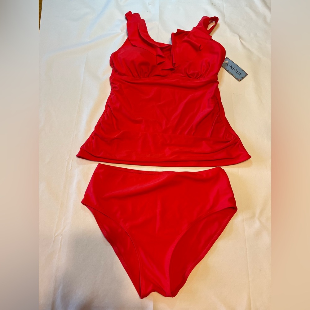 Ladies 2 piece Tankini swimsuit size M #44p